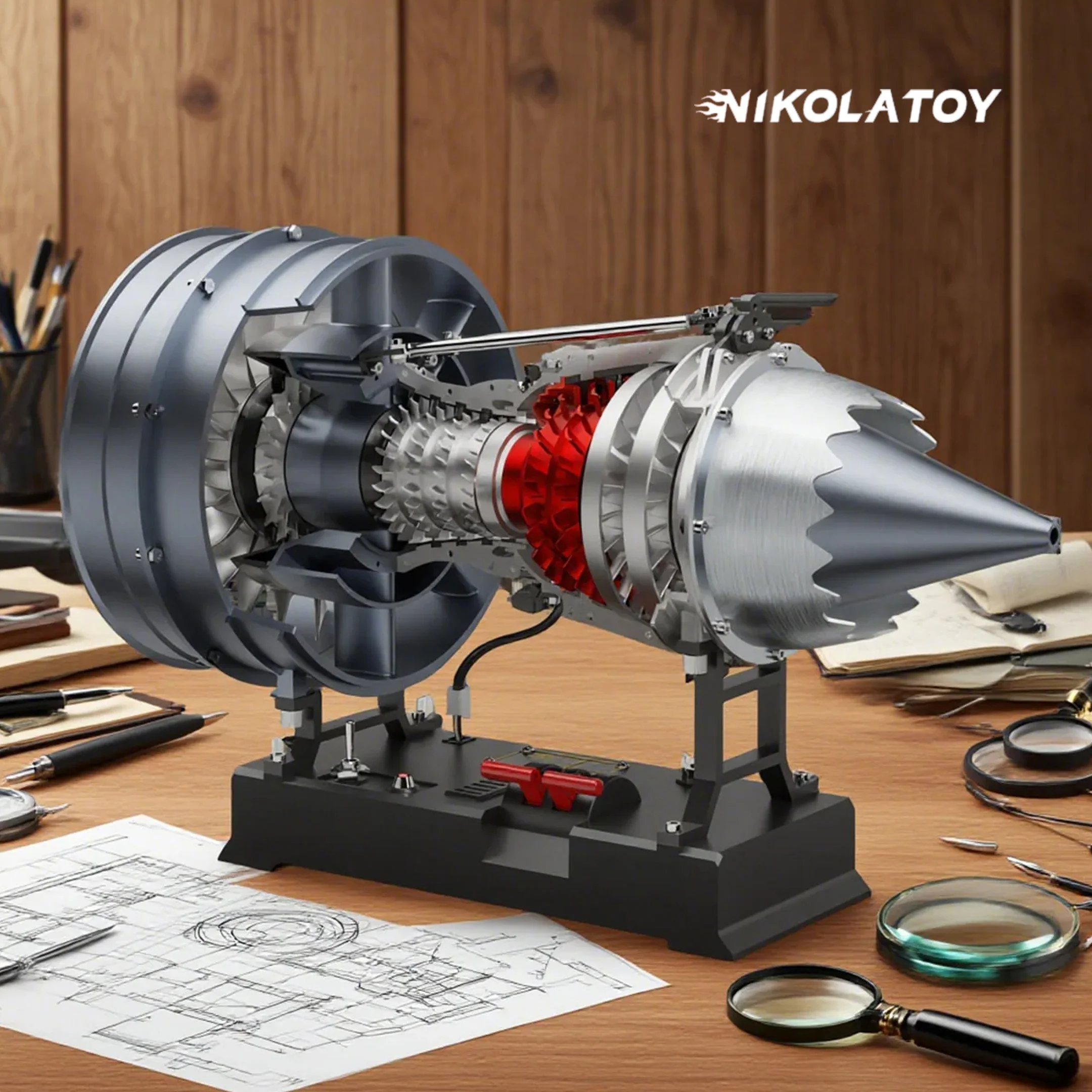 TECHING Medium Size Turbofan Engine Model - DIY KIT(12In) - Image 3